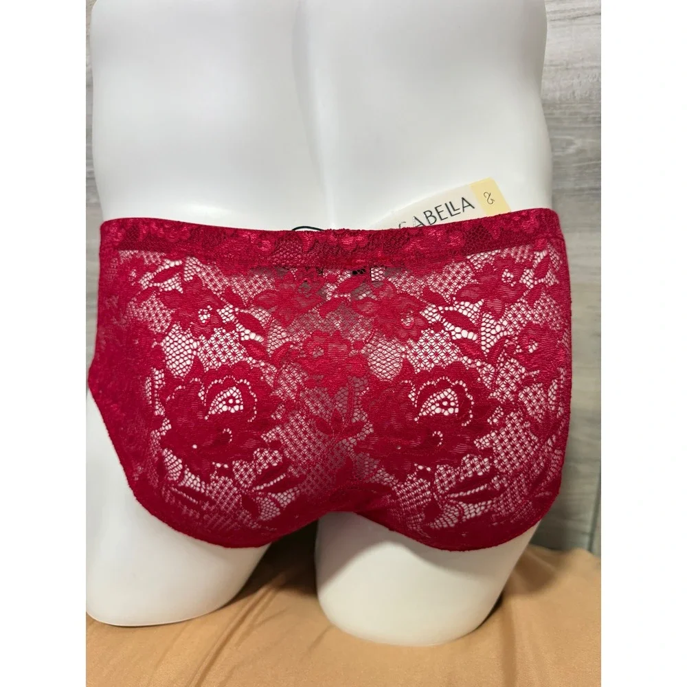 Cosabella Never Say Never Men's Lace Micro Brief Red Sexy Luxury Comfort M